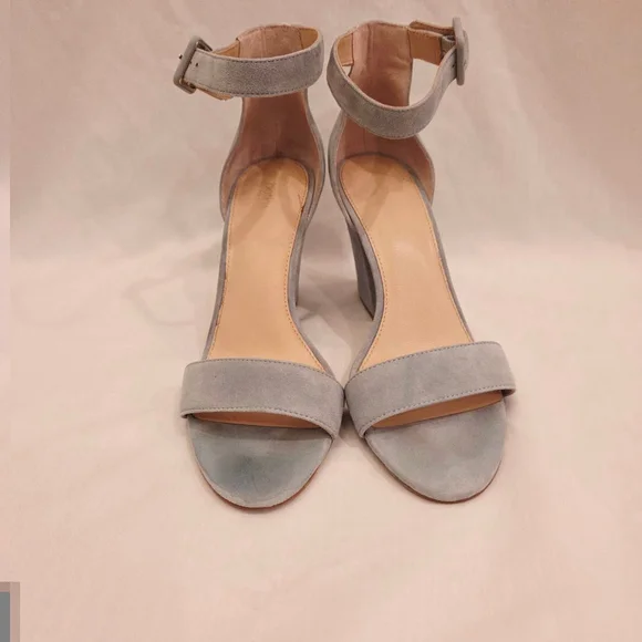 Botkier Light Blue Suede Block Heel Sandals Size 8.5 - Picture 3 of 8